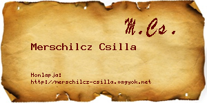 Merschilcz Csilla névjegykártya